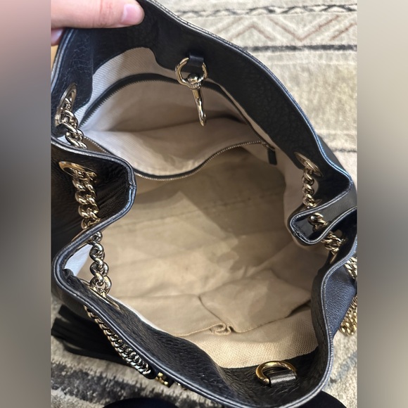 Gucci soho chain tote bag in black - Picture 7 of 16